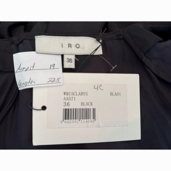 Iro Women’s Iron Blouse Full Zip Size 36 Small Cut Out Sleeve Edgy Quiet Luxury - Picture 2 of 9